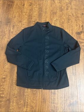 Under Armour Black Vertical Logo Full-Zip Performance Jacket